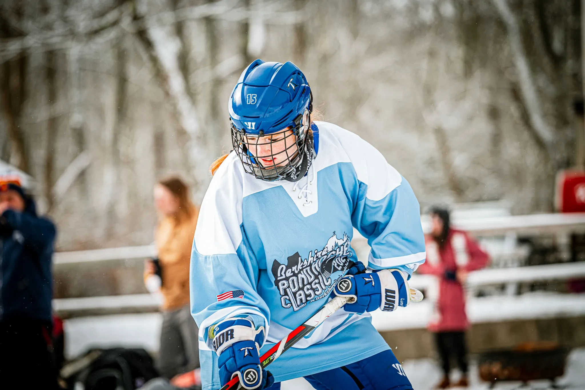 Players and fans at the Berkshire Pond Hockey Classic